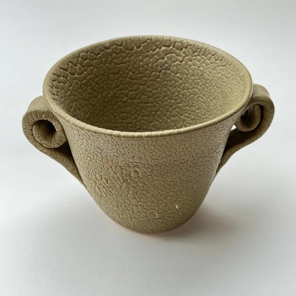 Succulent or Cactus Planter in Olive Green with a Distressed Crackle Finish - Picture 7 of 11